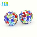 Atacado 4mm-18mm Multic Cor com Argila Branca Shamballa Rhinestone Pave Grânulos De Cristal para Fazer Jóias, IB00198